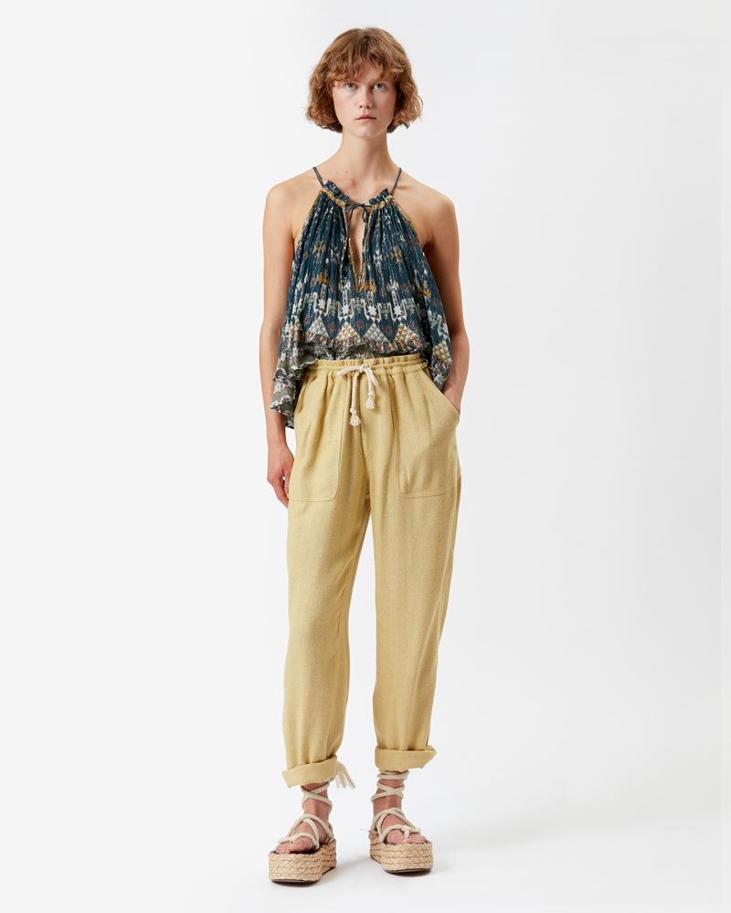 VIAMAO SILK BOURETTE PANTS